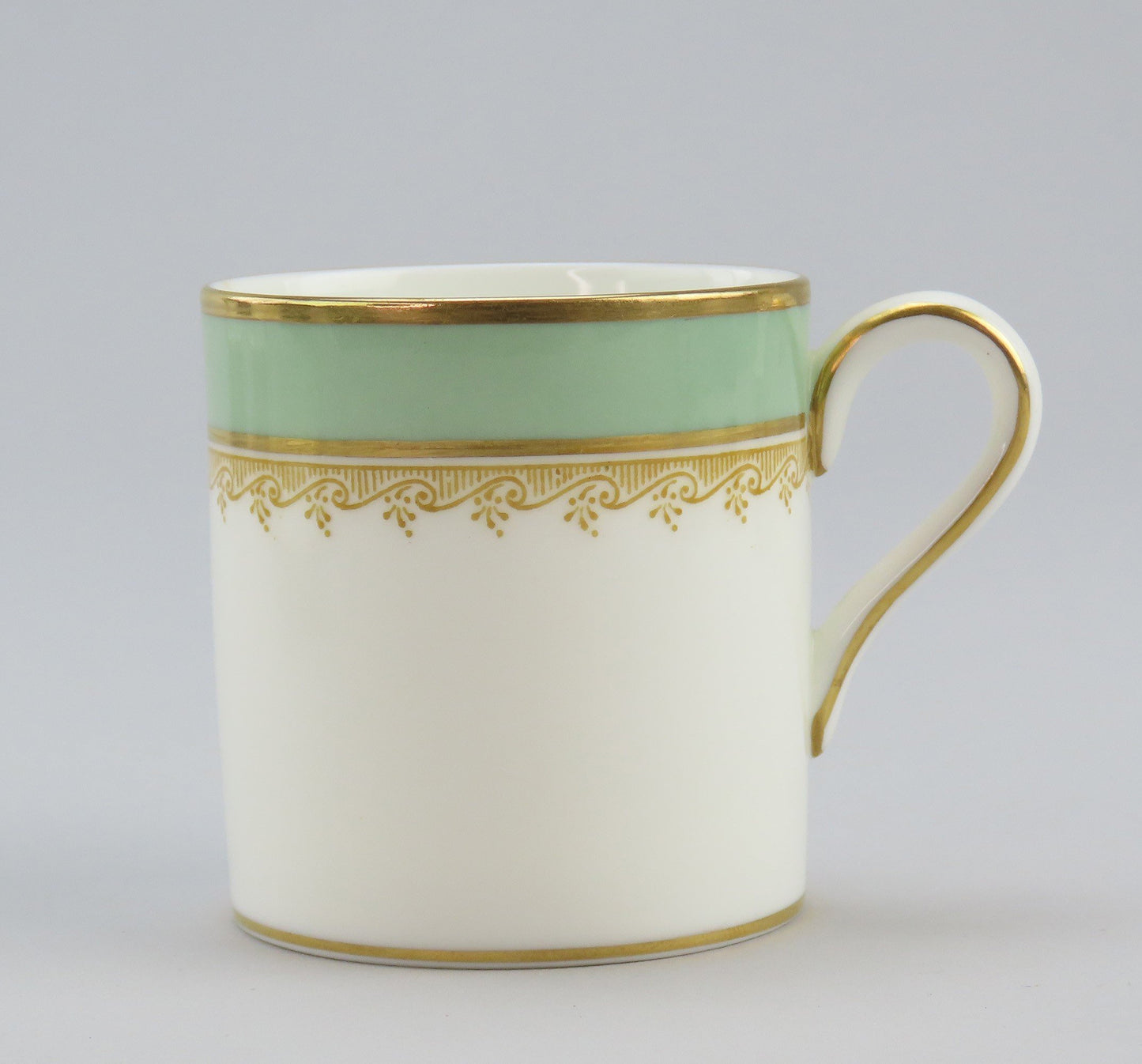 1960s Vintage Wedgwood Eccles Bead Celadon Service For 5 Demitasse Cups Saucers