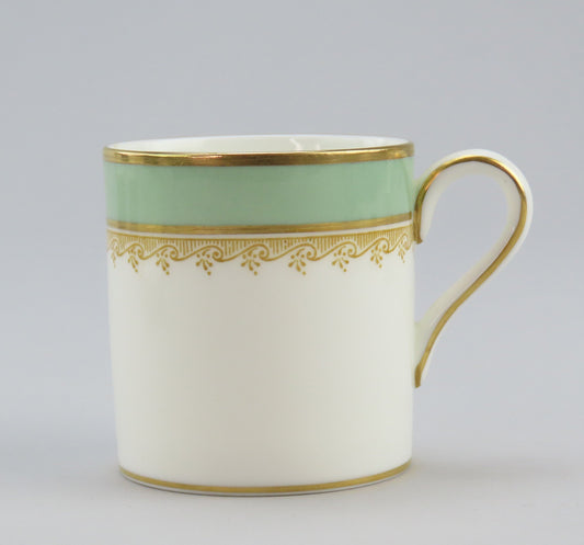 1960s Vintage Wedgwood Eccles Bead Celadon Service For 5 Demitasse Cups Saucers