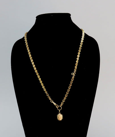 Superb c1850s Victorian 14k Gold 23" Watch Chain Necklace w GF/10k Locket