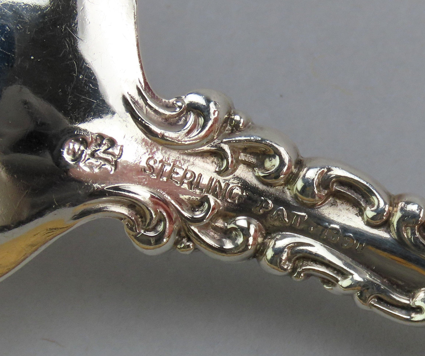 10 Whiting Louis XV Sterling Silver Oval Soup Spoons 7 7/8 Inches