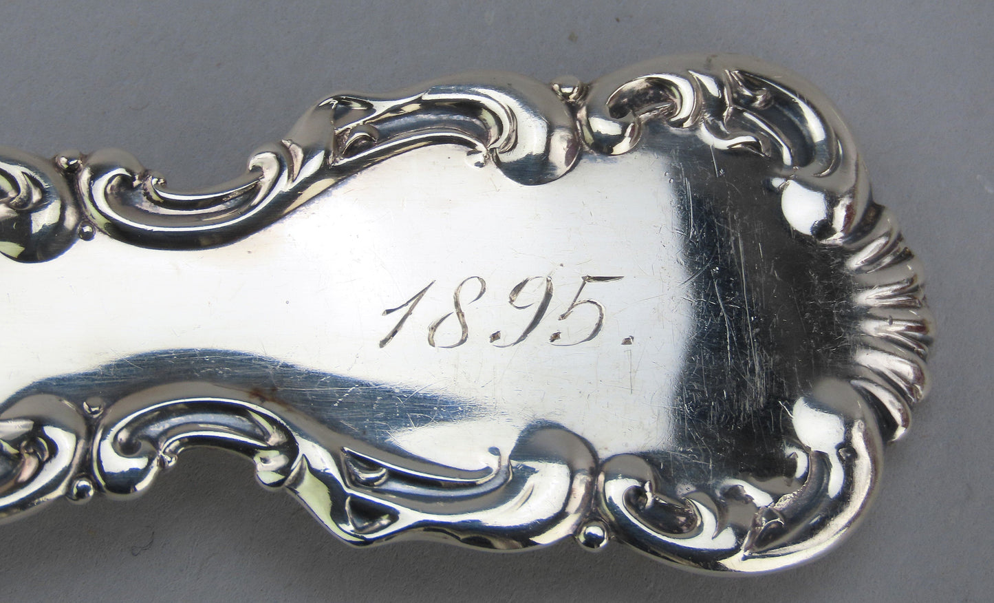 10 Whiting Louis XV Sterling Silver Oval Soup Spoons 7 7/8 Inches