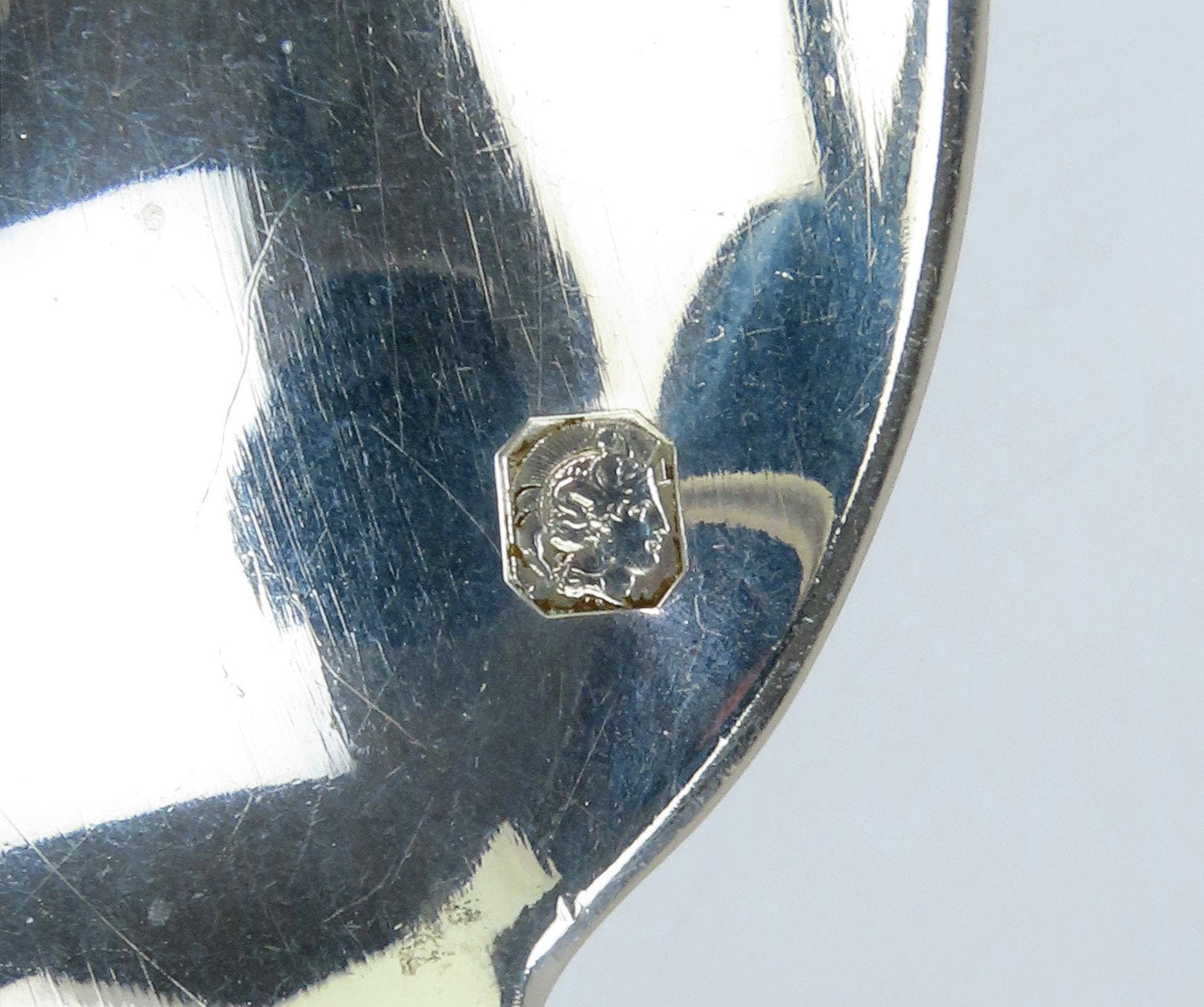 Superb Set Antique French 950 Silver Puiforcat Fiddle Shell Spoons w Great Crest