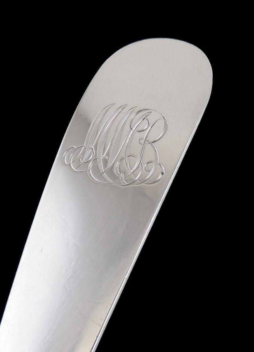 c1940 Sterling Silver S Kirk Repousse Flower Fruit Bowl Large Serving Spoon