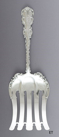 Antique c1891 Whiting Sterling Silver Louis XV Asparagus Serving Fork