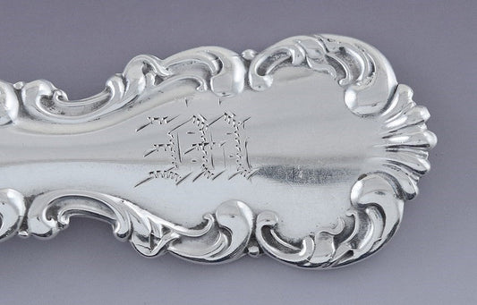 Antique c1891 Whiting Sterling Silver Louis XV Asparagus Serving Fork