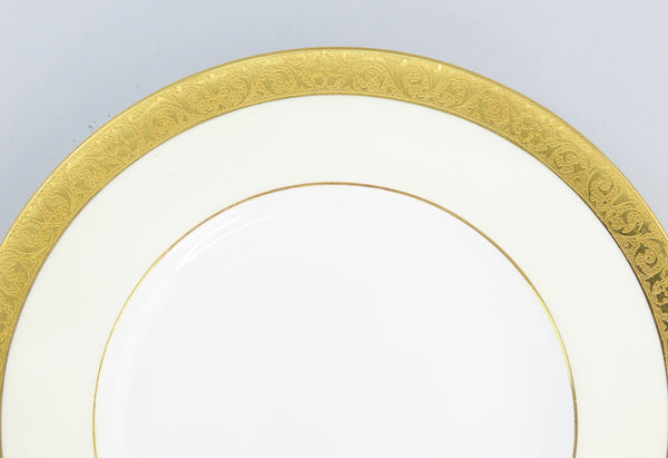 11 Minton Westminster K154 Bone China Bread Plates Cream w/ Gold 6 1/4 Inches