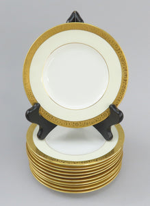 11 Minton Westminster K154 Bone China Bread Plates Cream w/ Gold 6 1/4 Inches