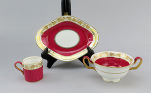 Mixed Wedgwood Whitehall W3994 Powder Ruby Demitasse Underplate Cream Soup Bowl