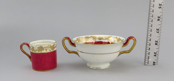 Mixed Wedgwood Whitehall W3994 Powder Ruby Demitasse Underplate Cream Soup Bowl