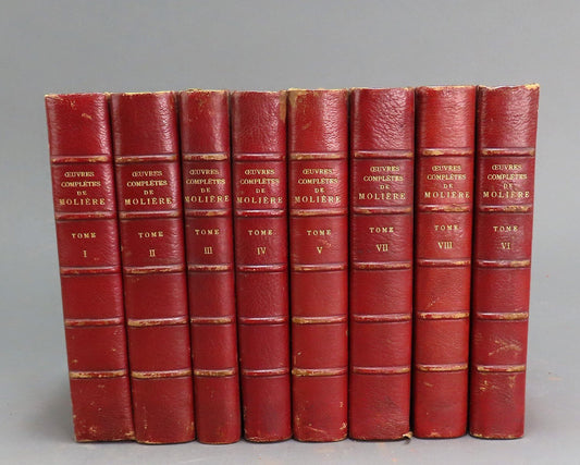 Great Set 8 Volume Complete Works of Moliere Paris, France Turn of the Century