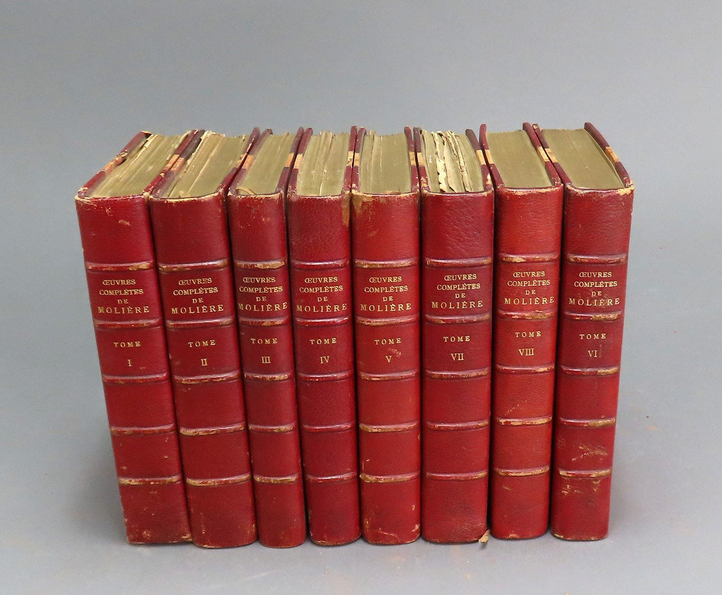 Great Set 8 Volume Complete Works of Moliere Paris, France Turn of the Century