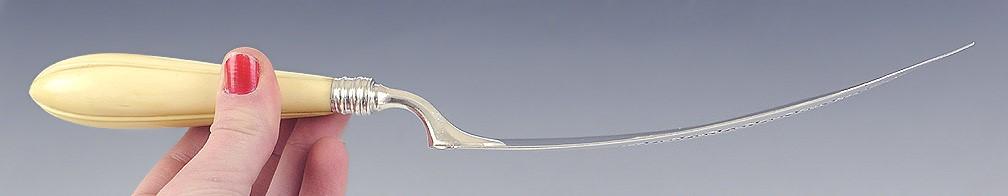 1790 Antique English Georgian Chawner Sterling Silver Fish Slice Server