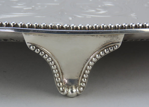 Impressive 1781 English Georgian Sterling Silver Round 18" Serving Tray