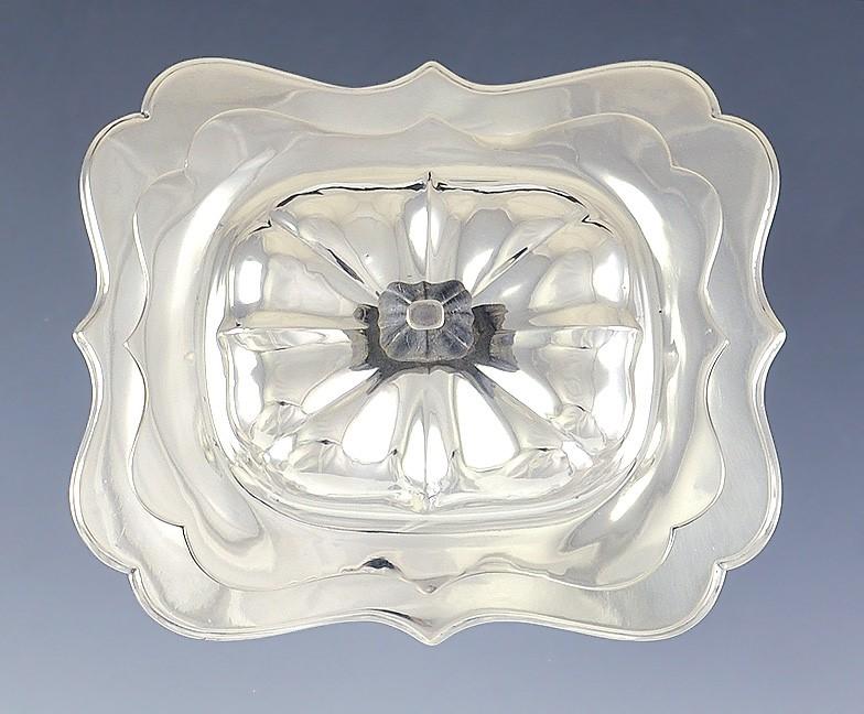 Antique 1848 Dutch Silver Covered Dish Sugar Pedestal Bowl 19th Century