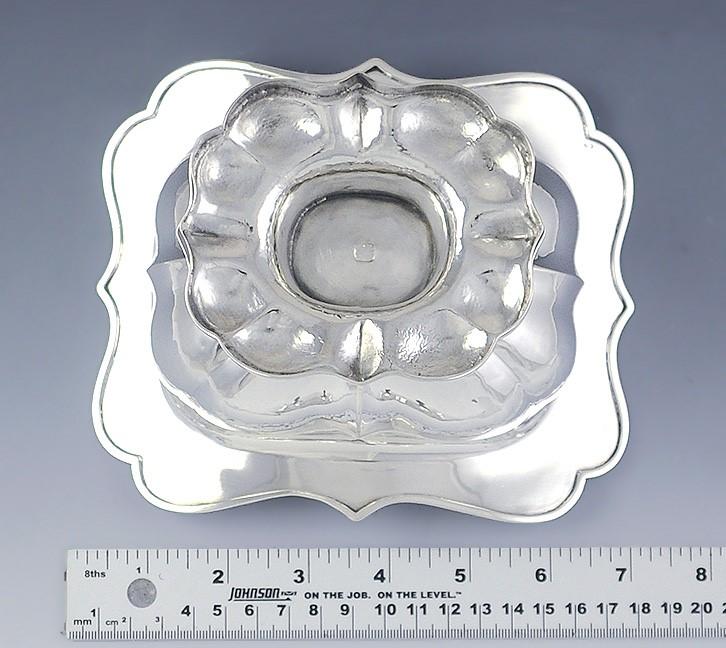 Antique 1848 Dutch Silver Covered Dish Sugar Pedestal Bowl 19th Century