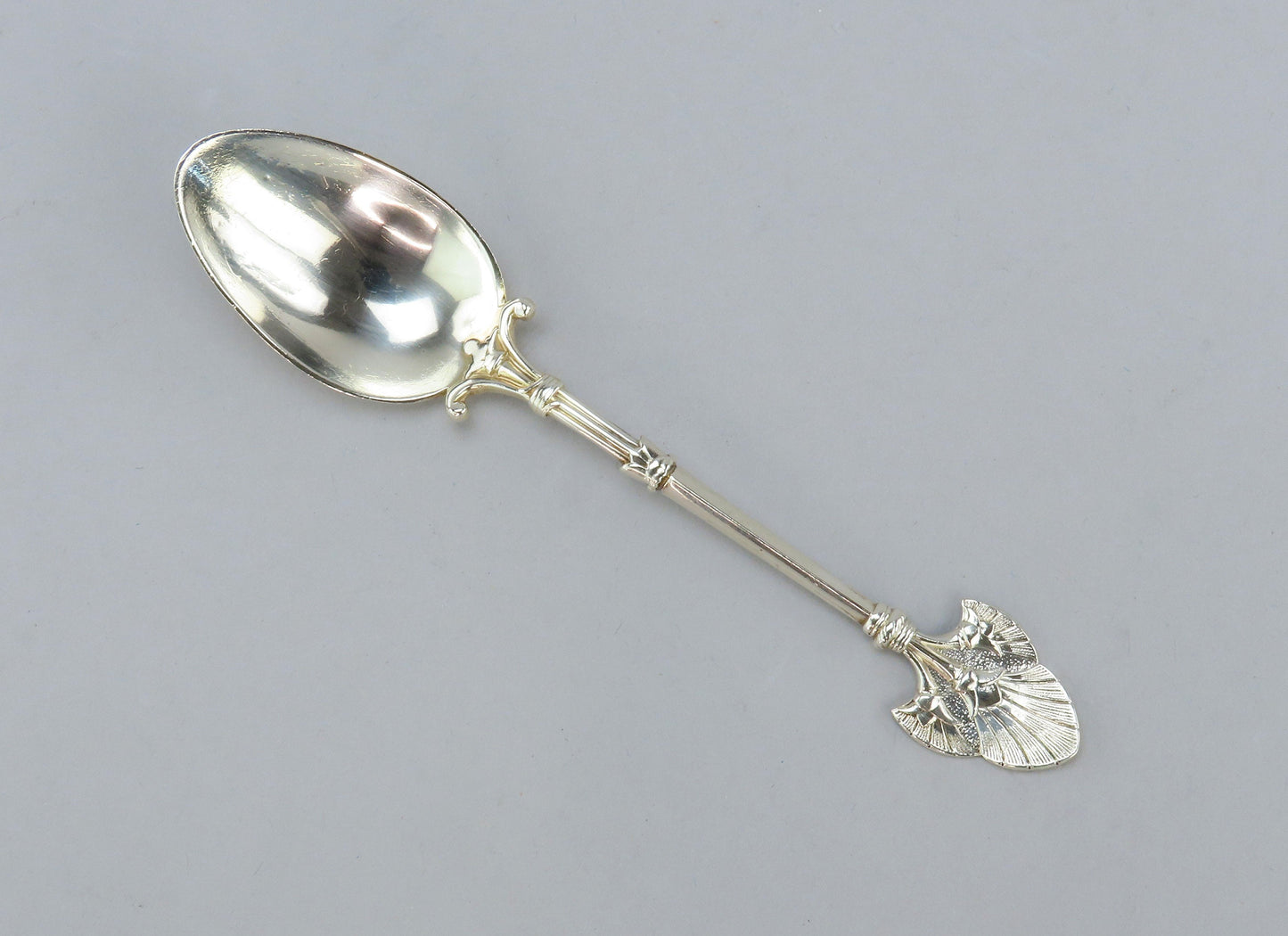 Rare Set 6 Antique Gorham Sterling Silver Lotus Coffee 5 o'clock Spoons 5"