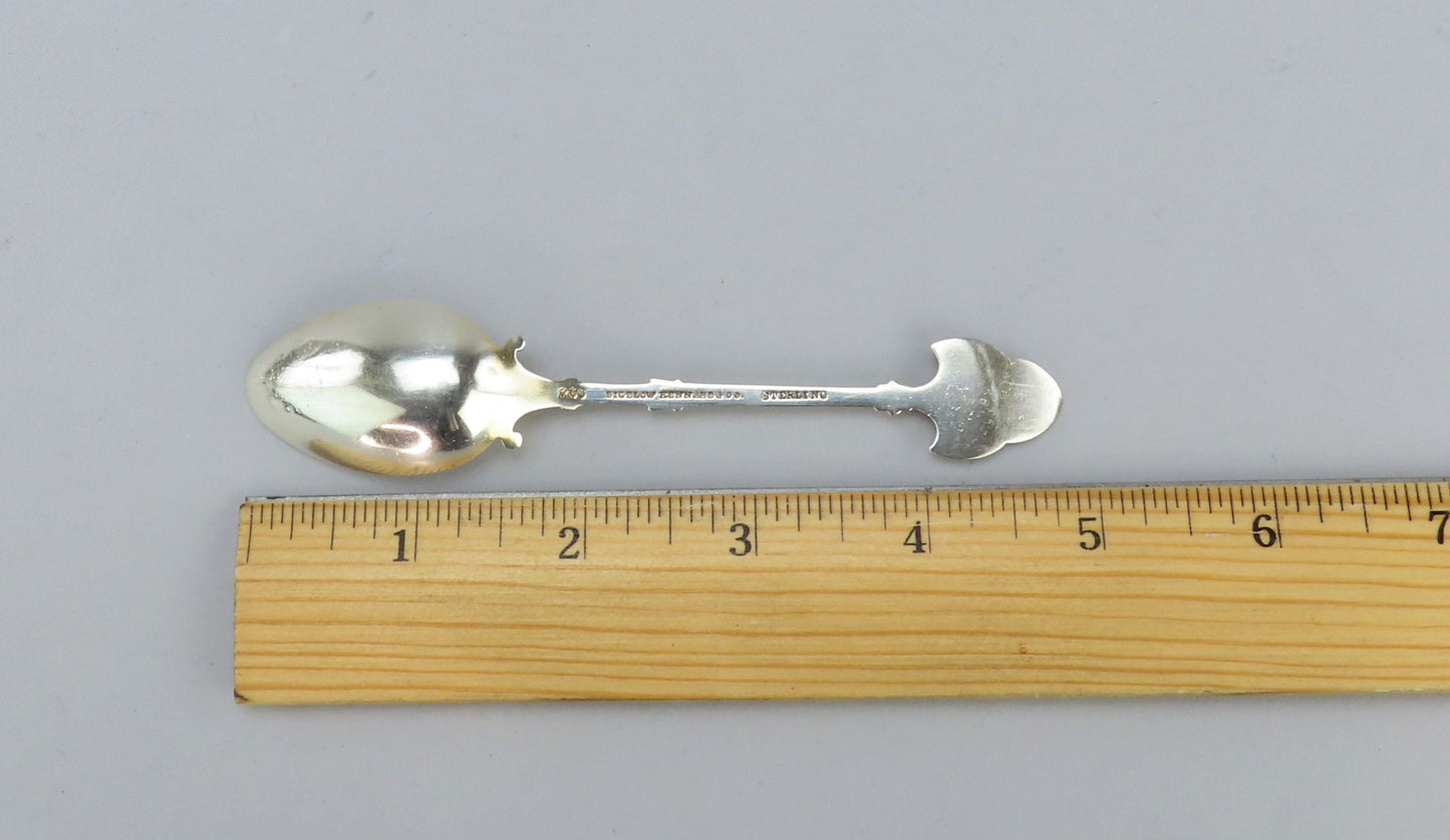 Rare Set 6 Antique Gorham Sterling Silver Lotus Coffee 5 o'clock Spoons 5"