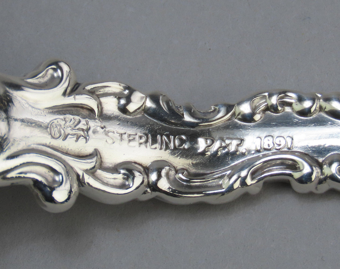 Fabulous Whiting Louis XV Sterling Silver Salad Serving Set W Mono 8 Inches