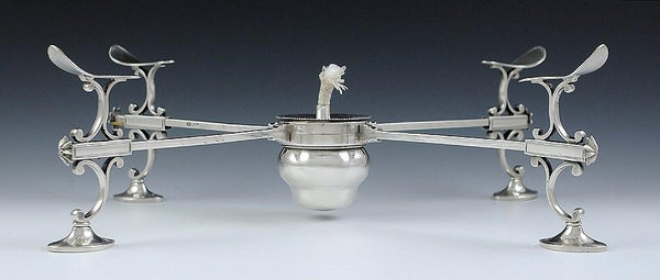 Great Quality Georgian English Sterling Silver Dish/Plate Cross Warmer 1790