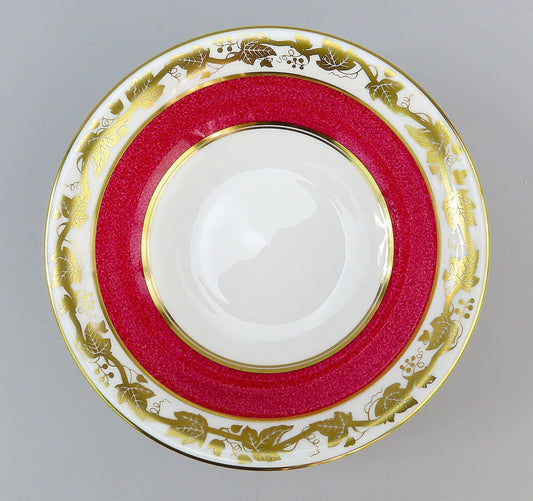 12 Wedgwood Whitehall W3994 Powder Ruby Bone China Coupe Cereal Bowls 6"