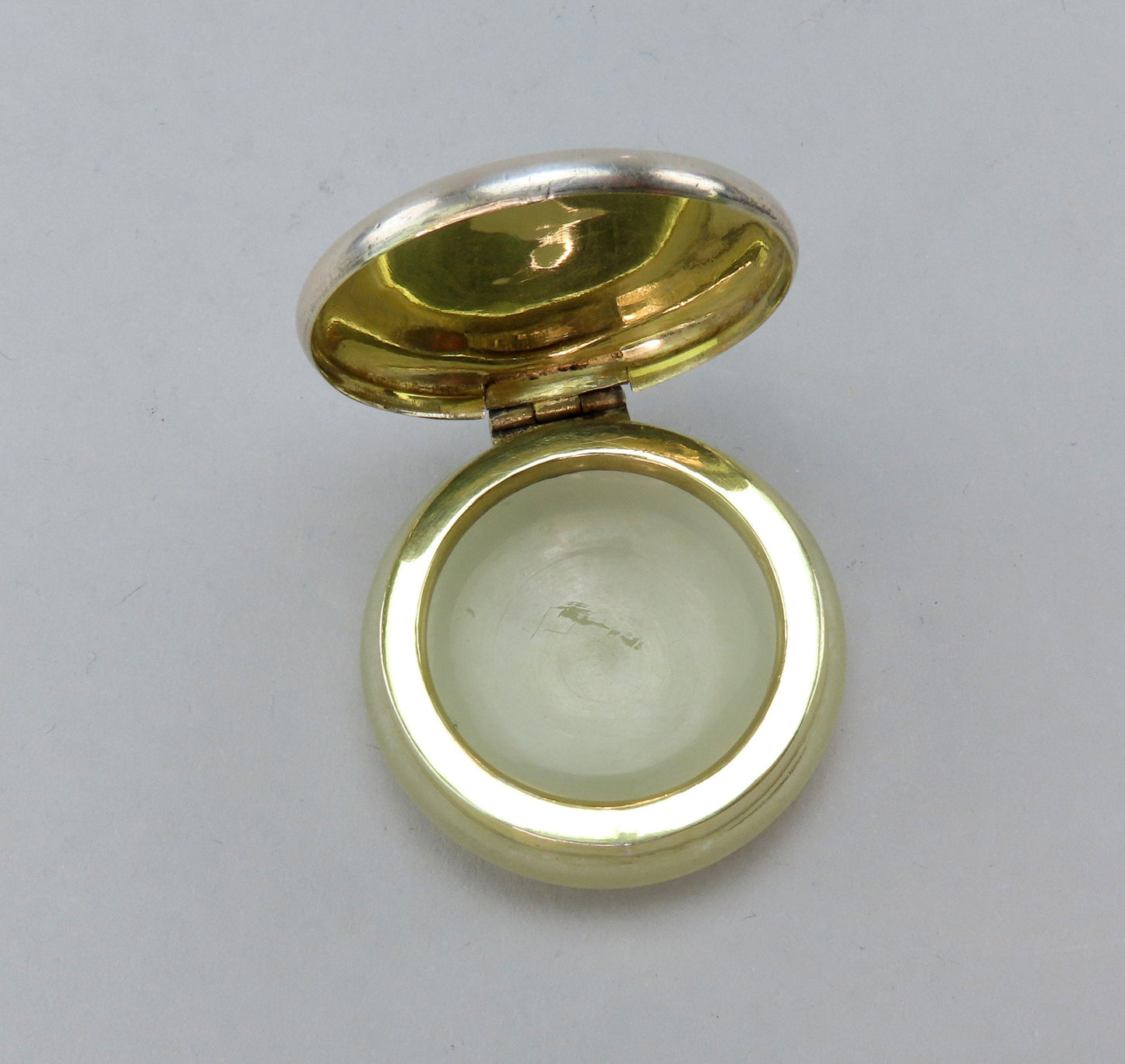 Interesting c1900 Antique Continental European 935 Silver White Stone Small Box