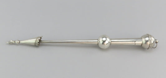 Rare Imperial Russian 1861 84 Silver Yad Torah Pointer St Petersburg Judaica
