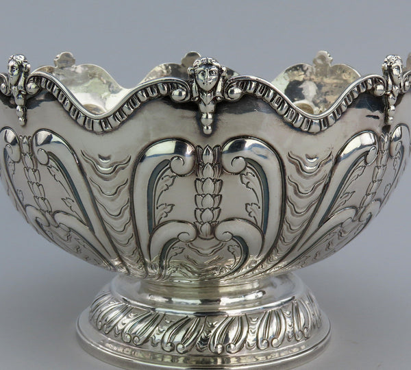 Superb 1778 English Sterling Silver Centerpiece Bowl Thomas Heming Masks Design