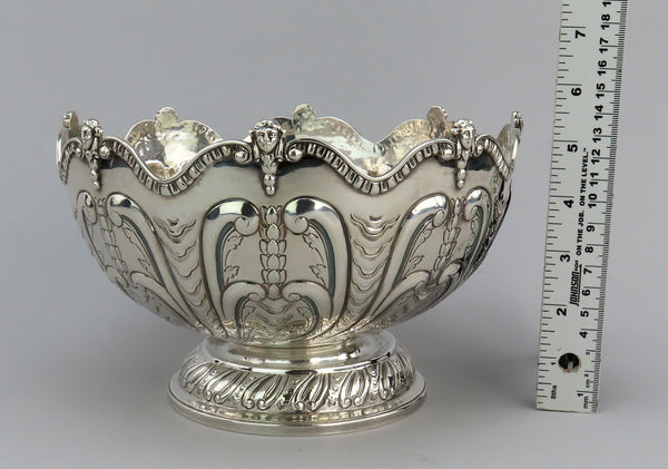 Superb 1778 English Sterling Silver Centerpiece Bowl Thomas Heming Masks Design