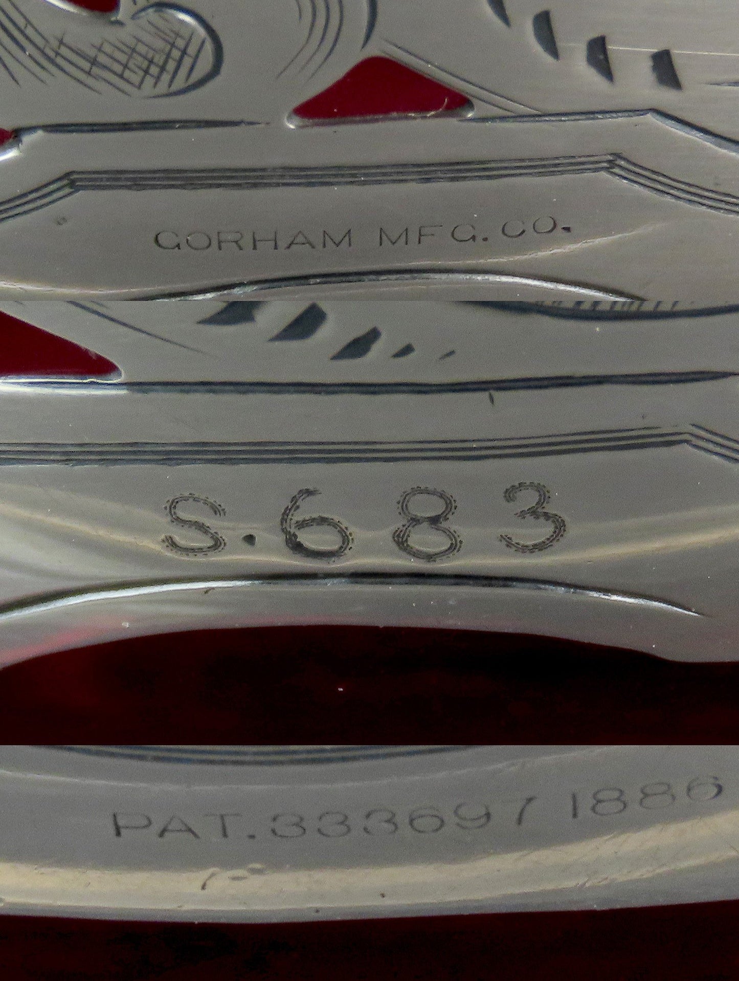 Gorgeous Gorham Crimson Red Glass Sterling Silver Overlay Perfume Bottle 6 1/2in