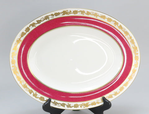 Great Wedgwood Whitewall W3994 Powder Ruby Bone China Platter 14 1/4" Long