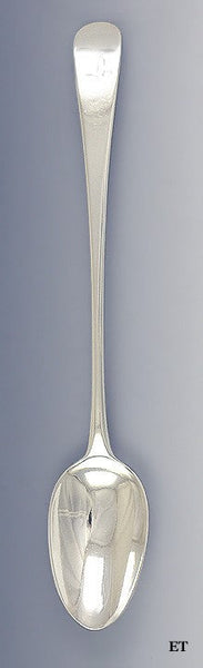 Antique 1781 English Georgian Sterling Silver Platter Stuffing Serving Spoon