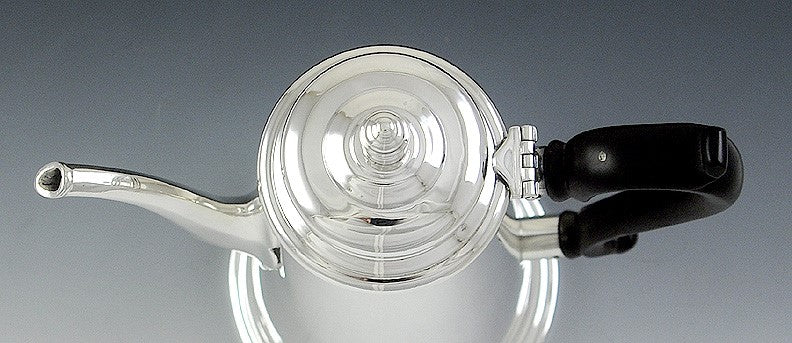 Antique 1920s American Currier Roby Sterling Silver Lighthouse Teapot Coffeepot