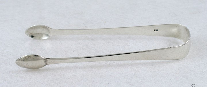 1804 Antique English Georgian Sterling Silver Sugar Tongs NO MONO