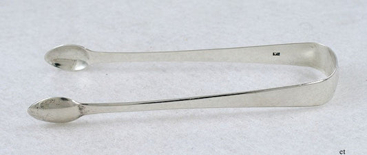 1804 Antique English Georgian Sterling Silver Sugar Tongs NO MONO