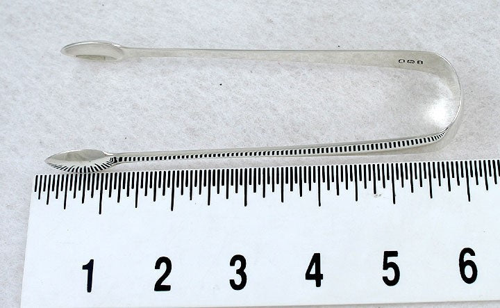 1804 Antique English Georgian Sterling Silver Sugar Tongs NO MONO