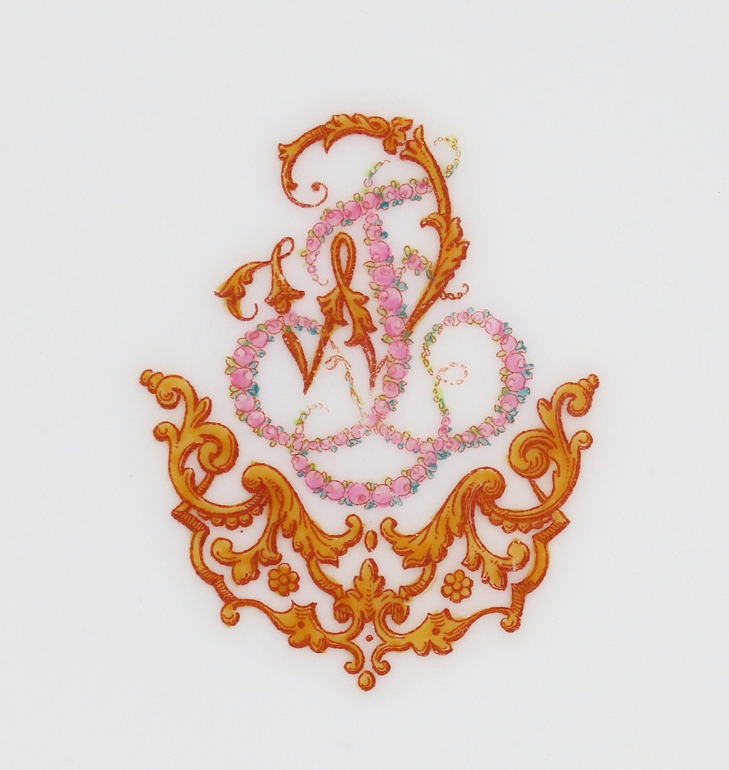 Lovely 1870s French Porcelain 12 Set Soup Bowls Ernie Du Bac Paris 9 1/4 in