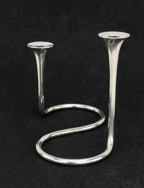 Vintage Anton Michelsen Copenhagen Sterling Modernist Candlestick Holders