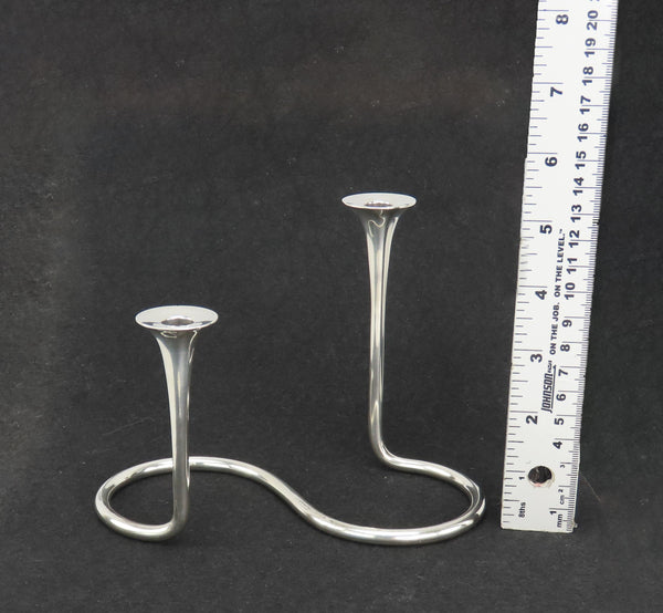 Vintage Anton Michelsen Copenhagen Sterling Modernist Candlestick Holders