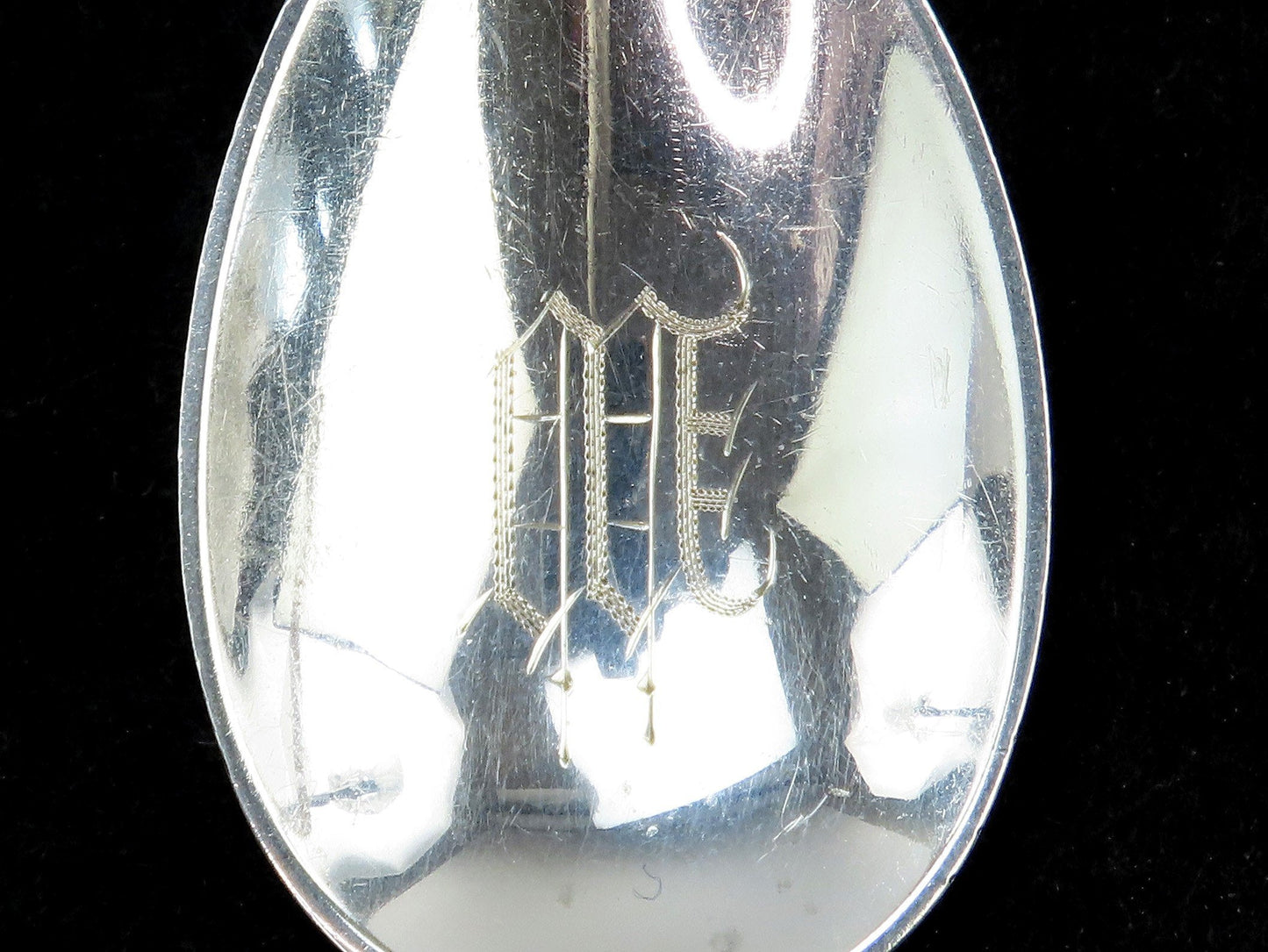 Rare Set 5 Gorham Marie Antoinette Sterling Silver Demitasse Spoons W Mono