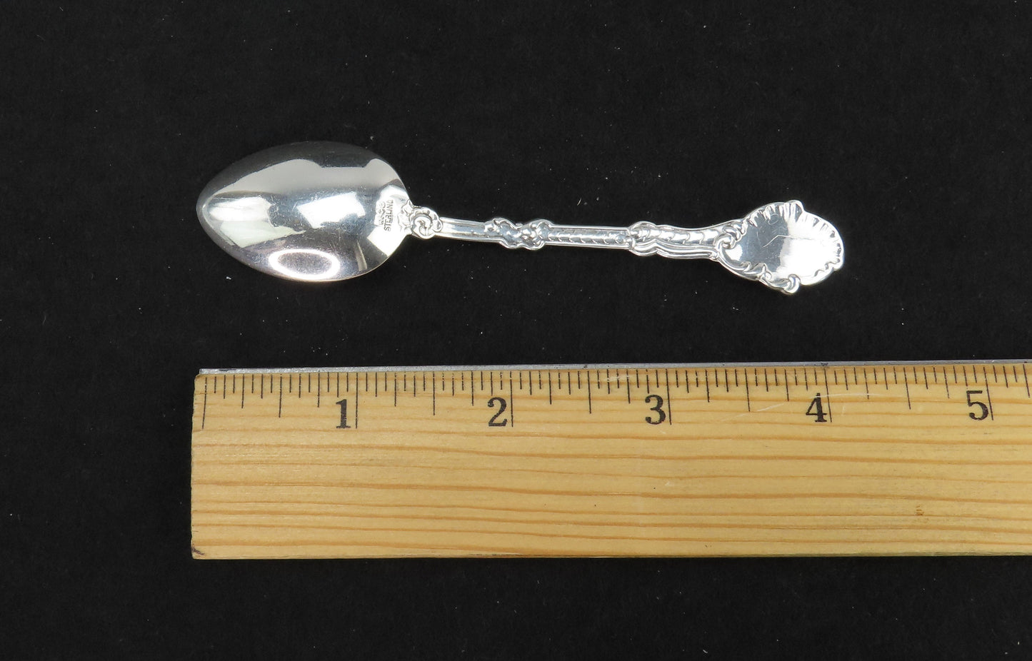 Rare Set 5 Gorham Marie Antoinette Sterling Silver Demitasse Spoons W Mono