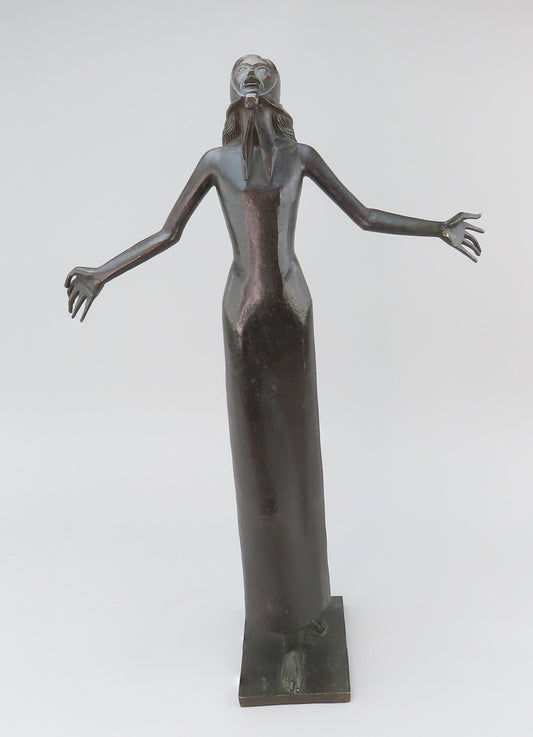 Francois Brochet French Bronze Le Cri The Cry 1968 Numbered 7/8 Statue of Woman