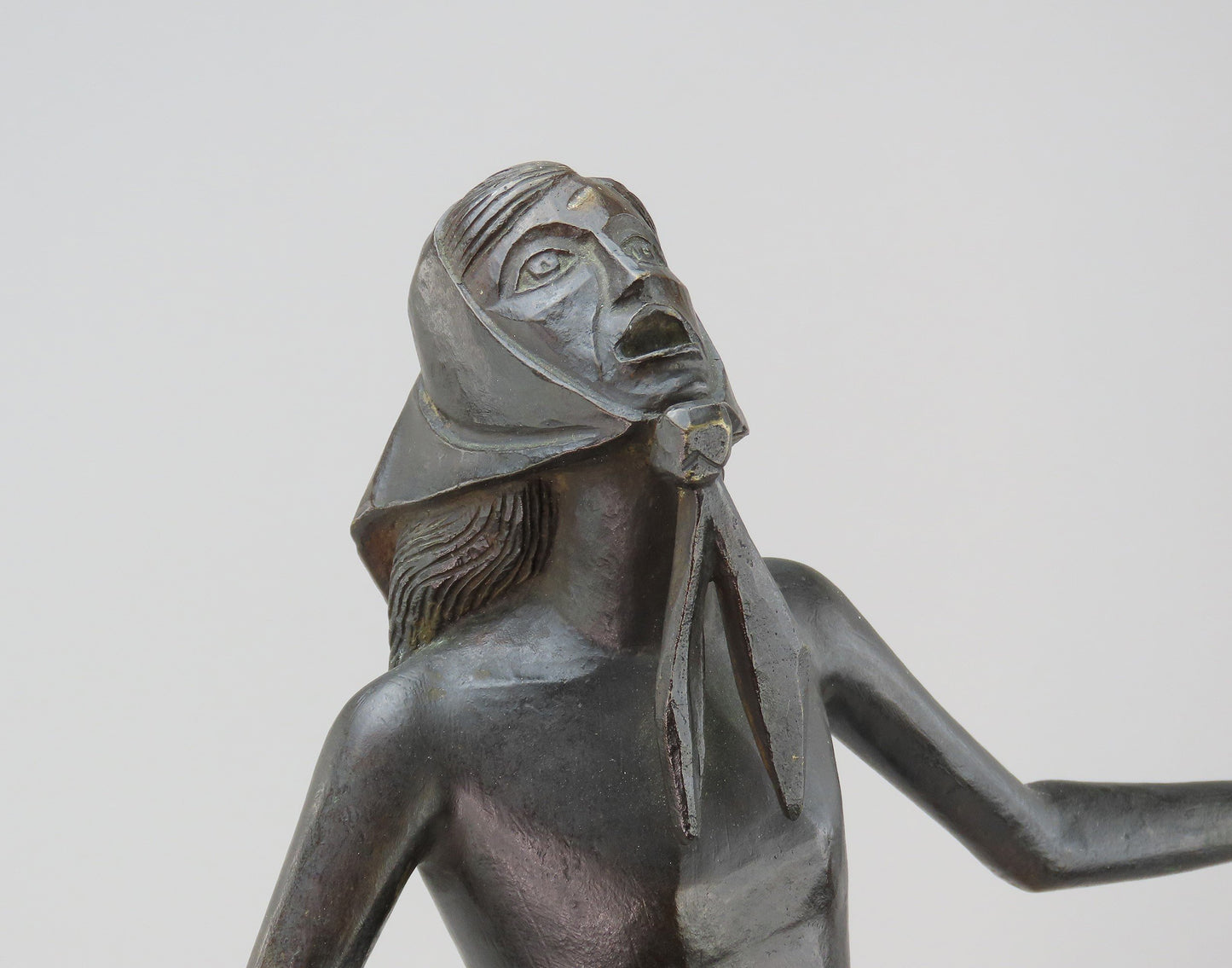 Francois Brochet French Bronze Le Cri The Cry 1968 Numbered 7/8 Statue of Woman