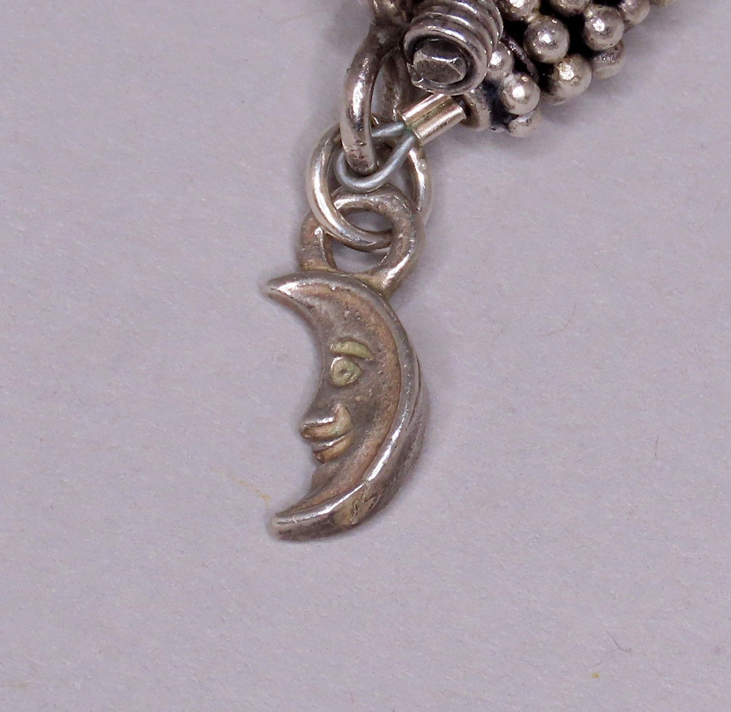 Lovely Brown Stone Beaded Necklace Sterling Silver Toggle 16.5 Inches