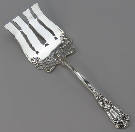 Lovely Durgin Iris Sterling Silver Asparagus Server 9 3/4 inches