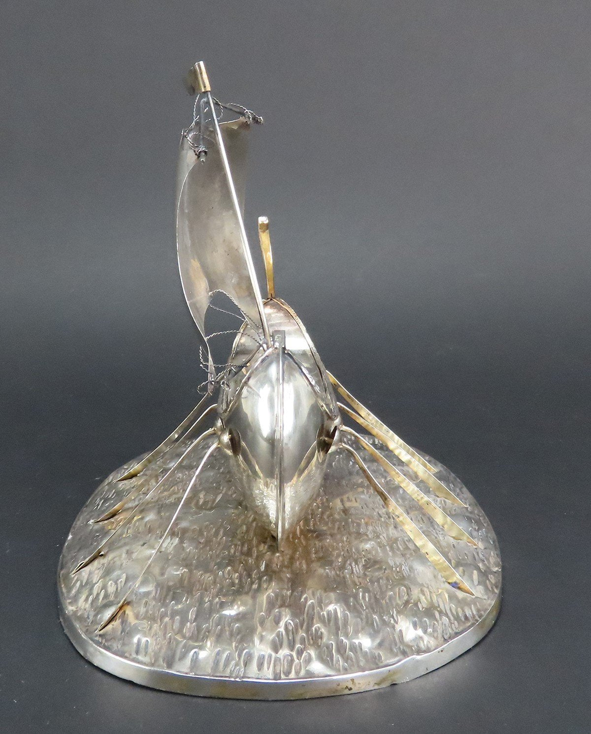 Neat VTG 900 Silver Archaic Greek Trireme Ship Argo Figurine