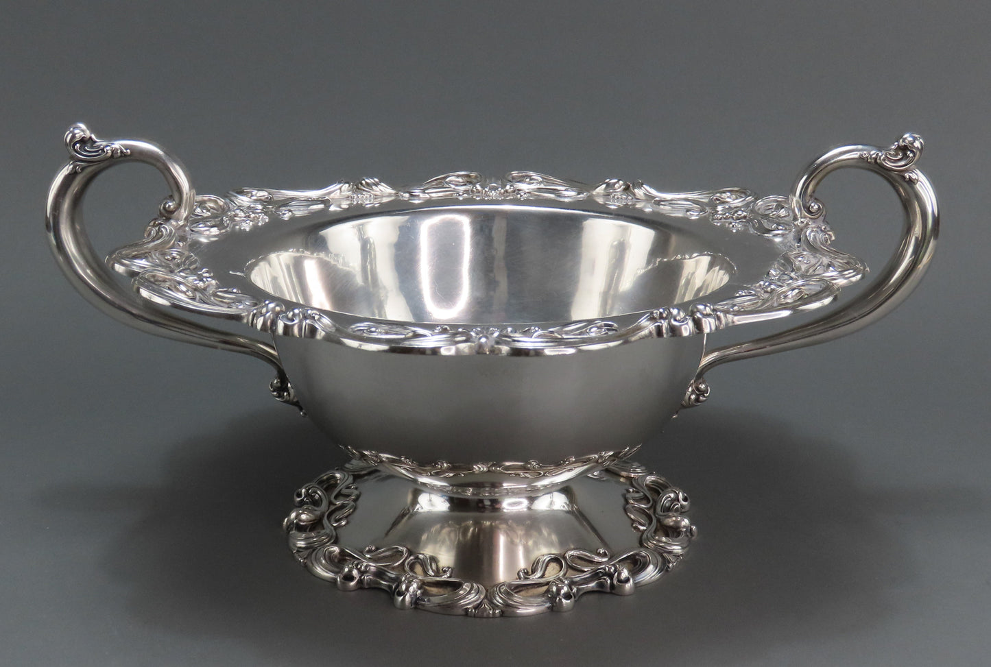 c1900 Frank Whiting Sterling Silver Art Nouveau Double Handle Centerpiece Bowl