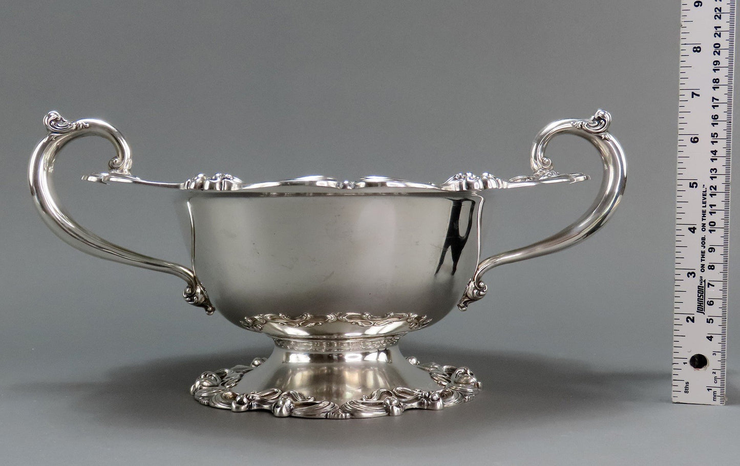 c1900 Frank Whiting Sterling Silver Art Nouveau Double Handle Centerpiece Bowl