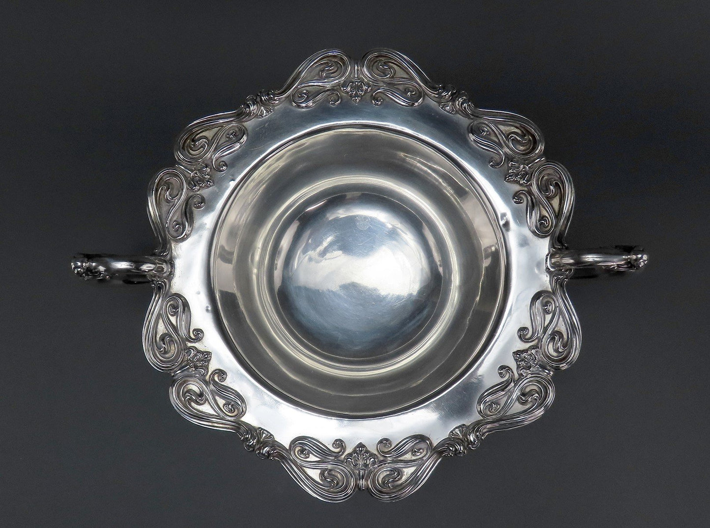 c1900 Frank Whiting Sterling Silver Art Nouveau Double Handle Centerpiece Bowl