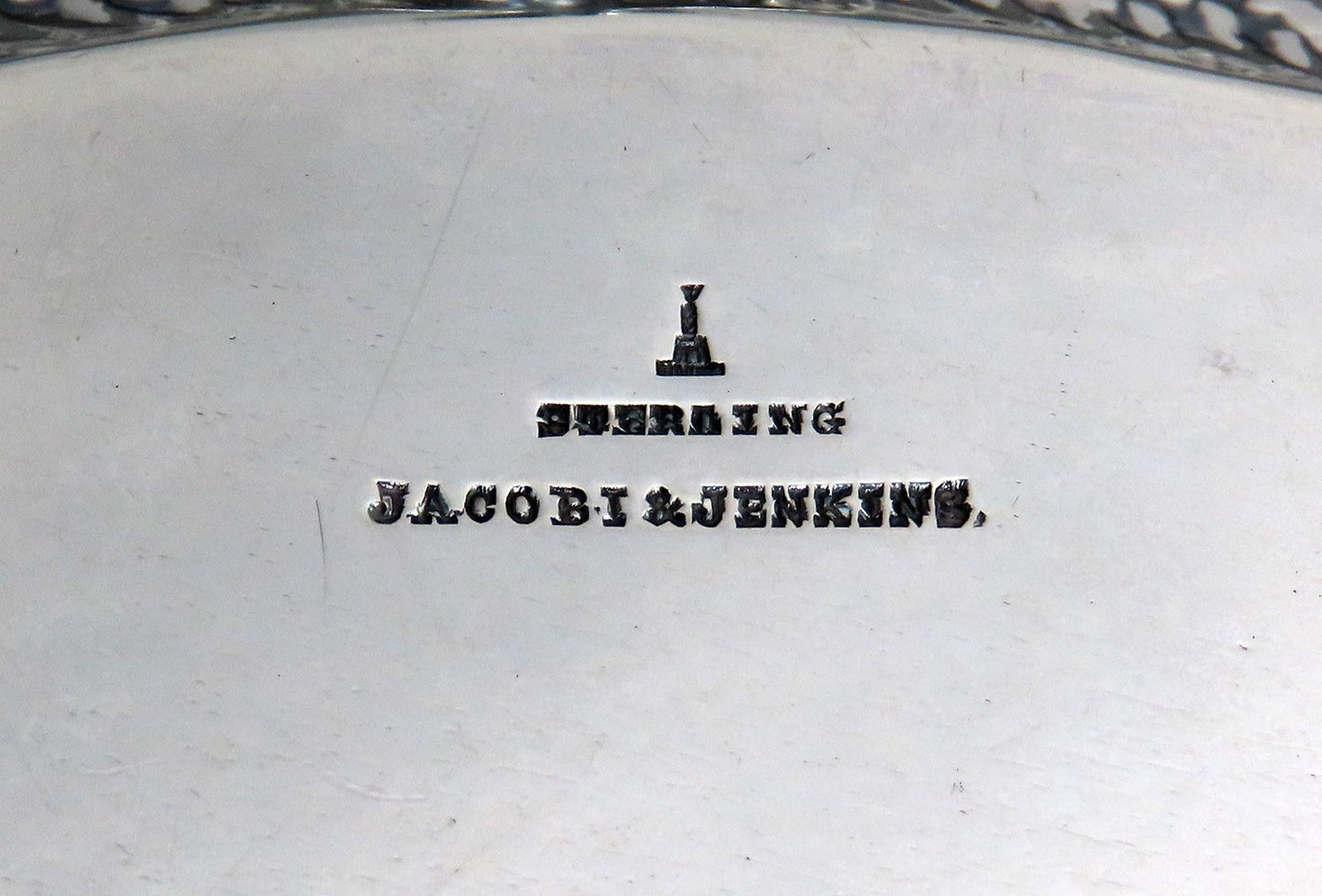 c1900 Baltimore Repousse Sterling Silver Round Tray Salver Ball Claw Feet