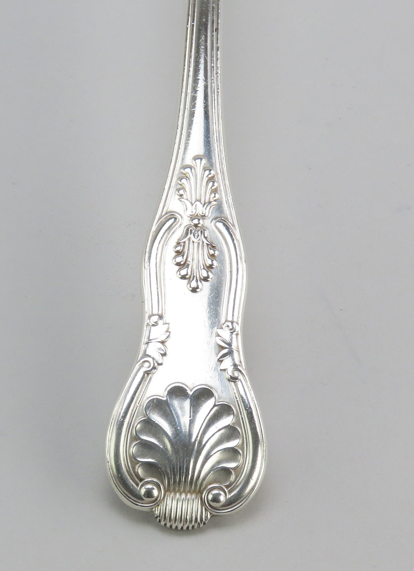 Handsome English Exeter Sterling Silver Large Punch Soup Ladle Kings Pattern